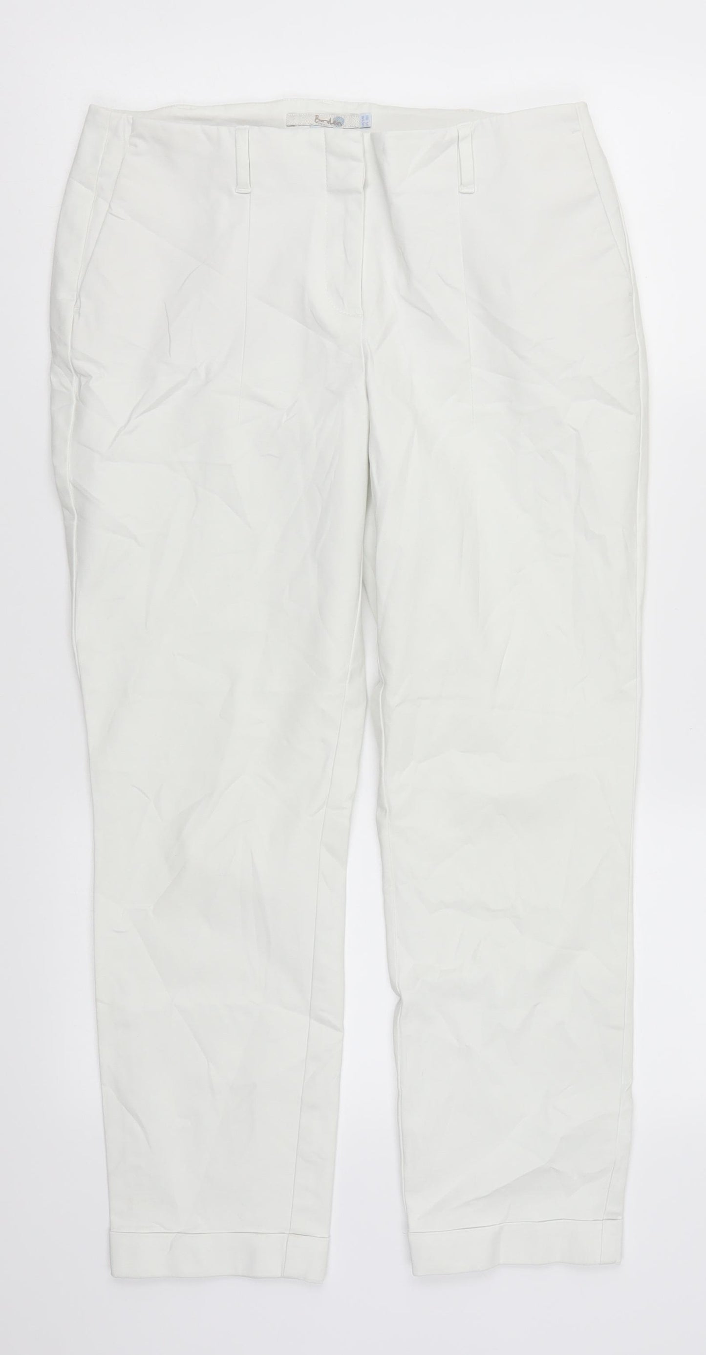 Boden Womens White   Trousers  Size 12 L25 in