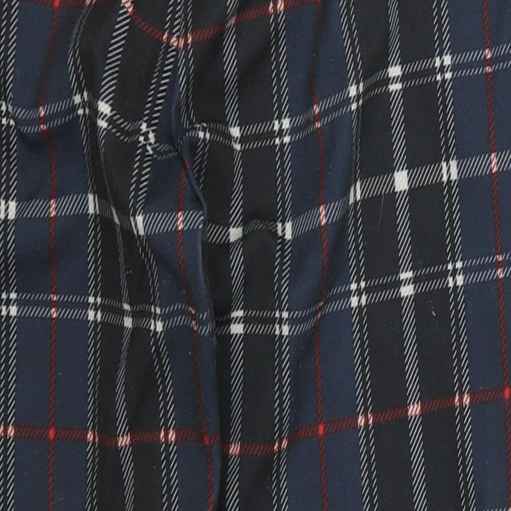 Marks and Spencer Womens Blue Check  Trousers  Size 14 L24 in