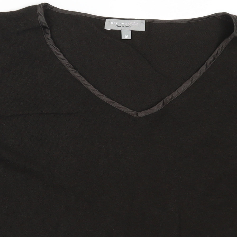 Per Una Womens Brown   Pullover Jumper Size 16