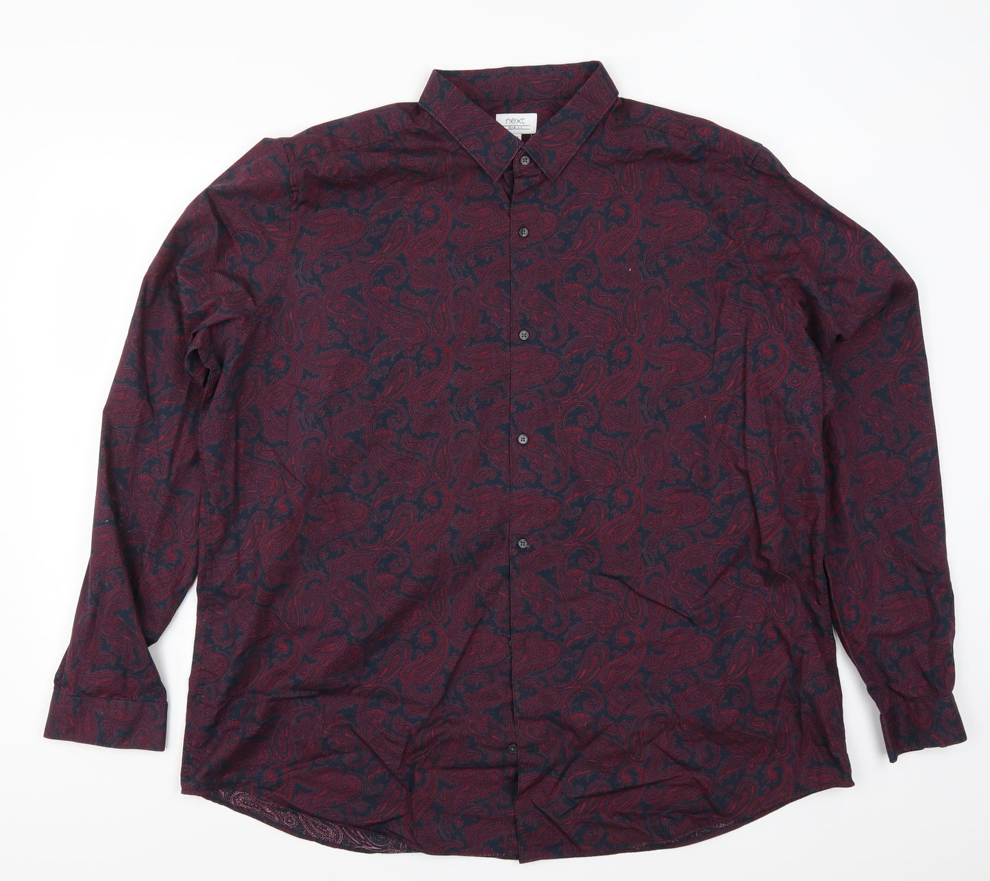 NEXT Mens Red Paisley   Button-Up Size 3XL