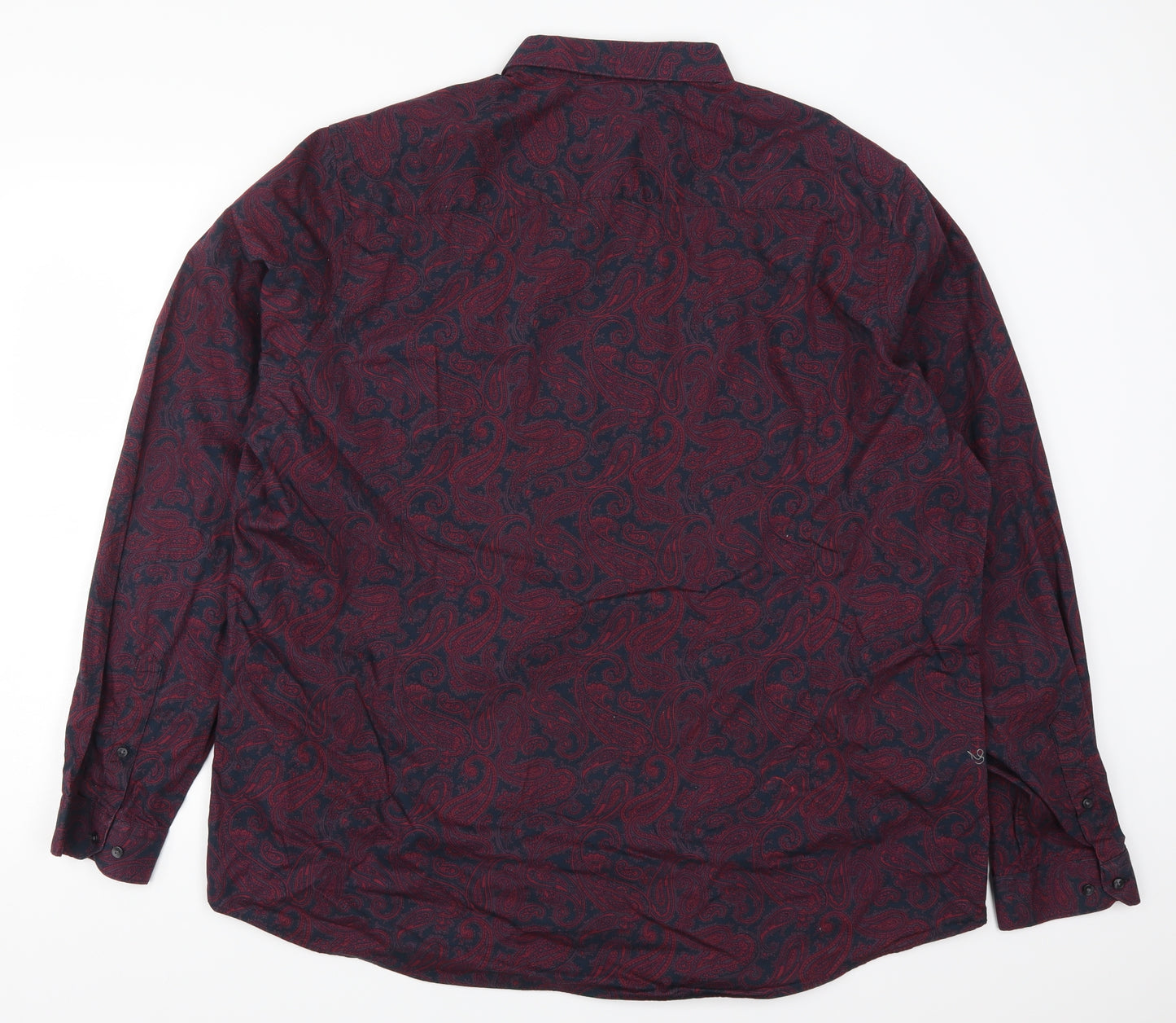 NEXT Mens Red Paisley   Button-Up Size 3XL