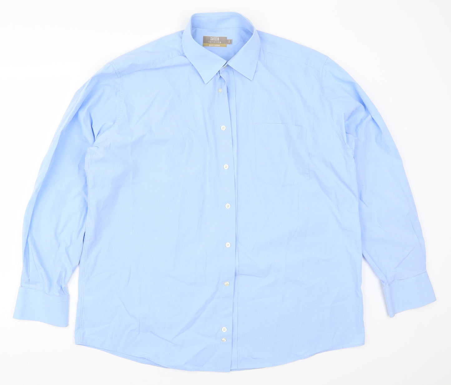 Marks and Spencer Mens Blue    Dress Shirt Size 17