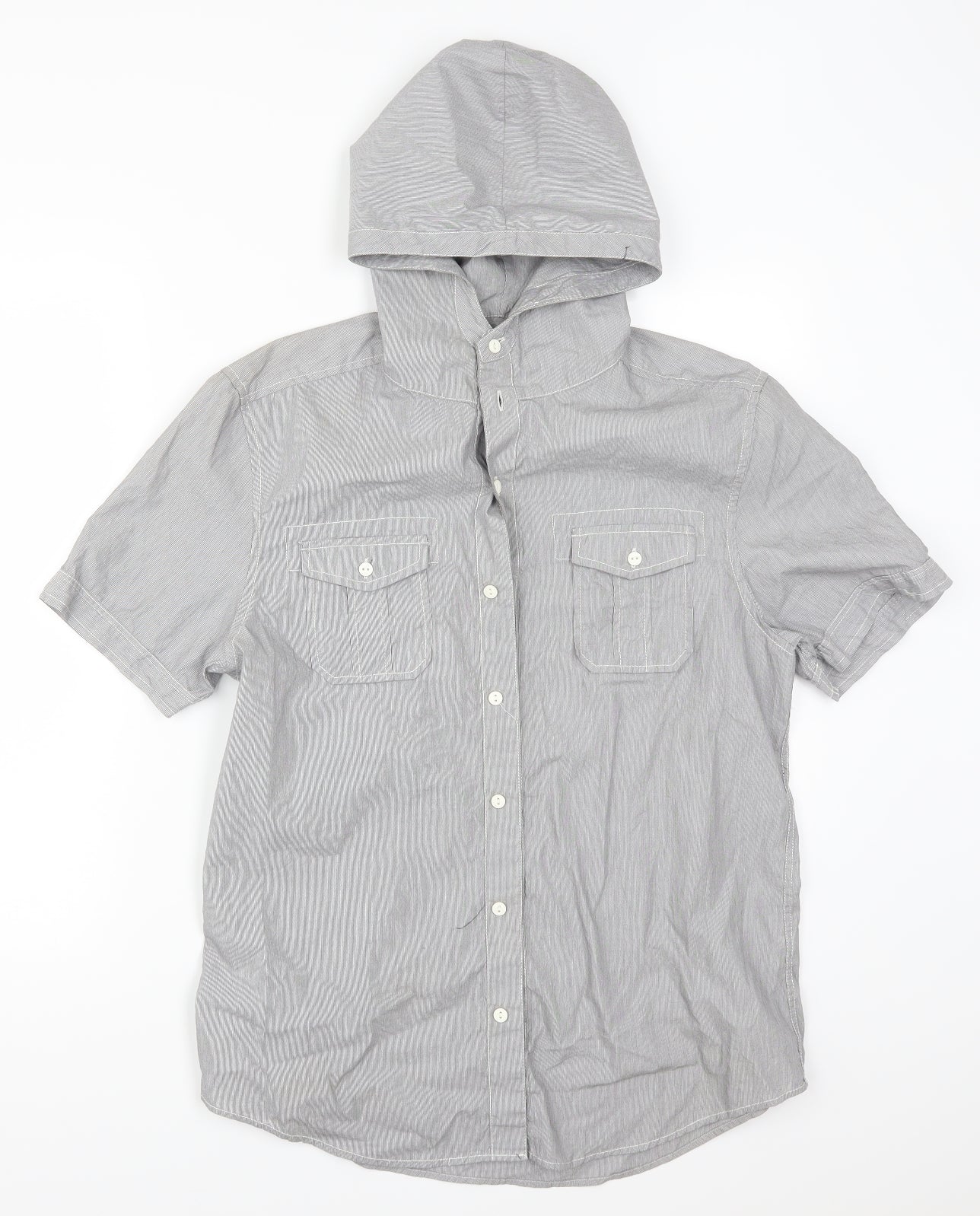 River Island Mens Grey    Button-Up Size L