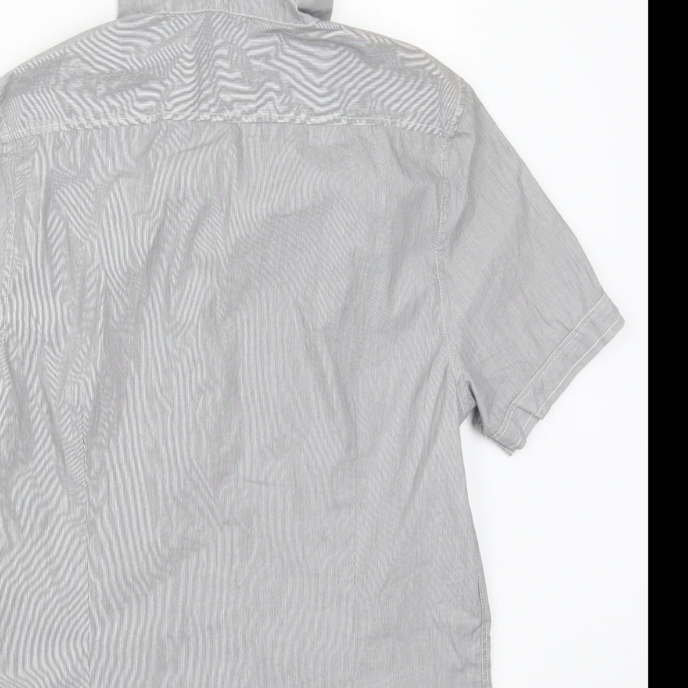 River Island Mens Grey    Button-Up Size L