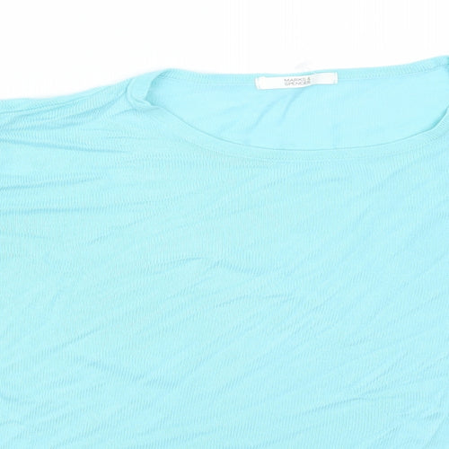 Marks and Spencer Womens Blue   Basic T-Shirt Size 14