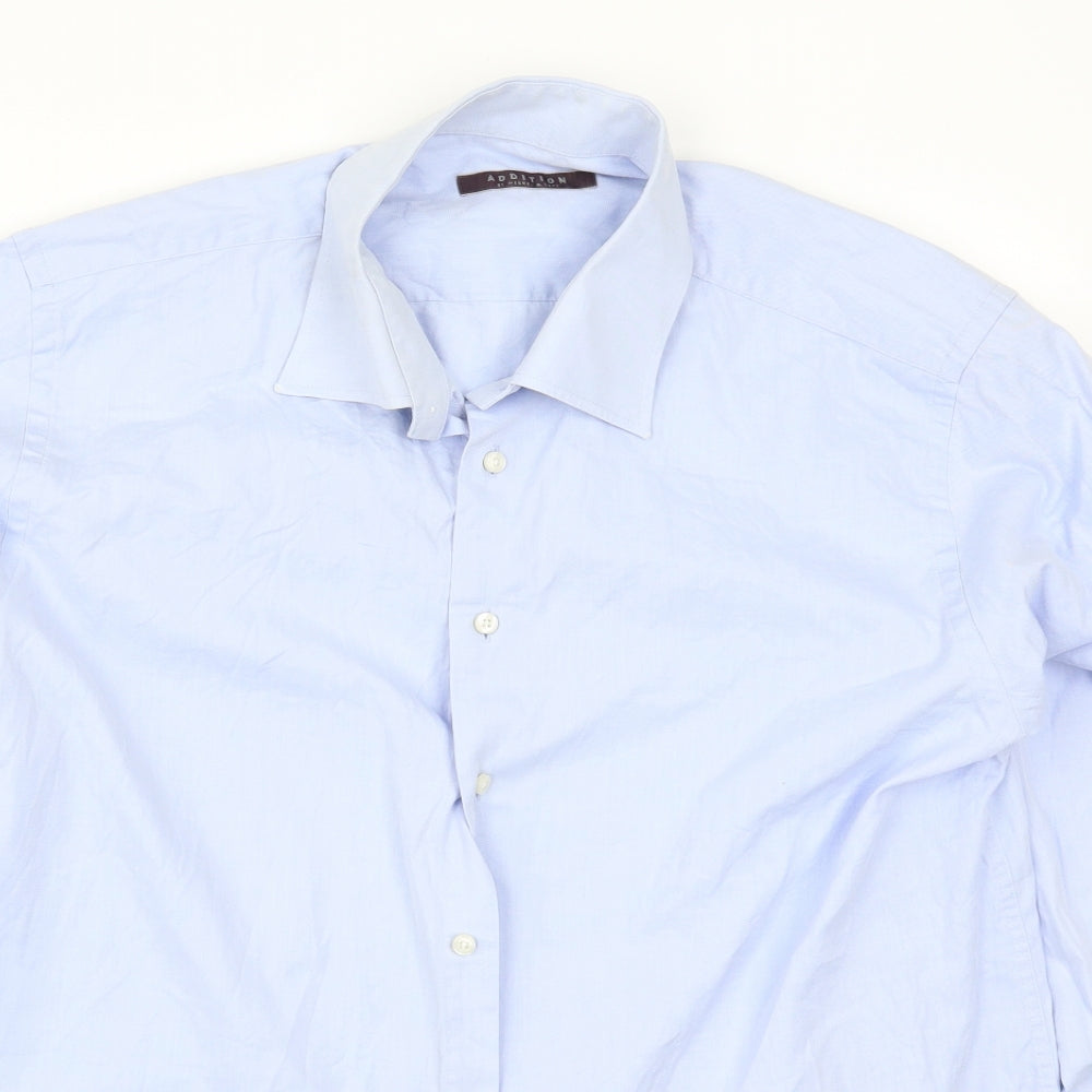 Addition Mens Blue    Dress Shirt Size XL
