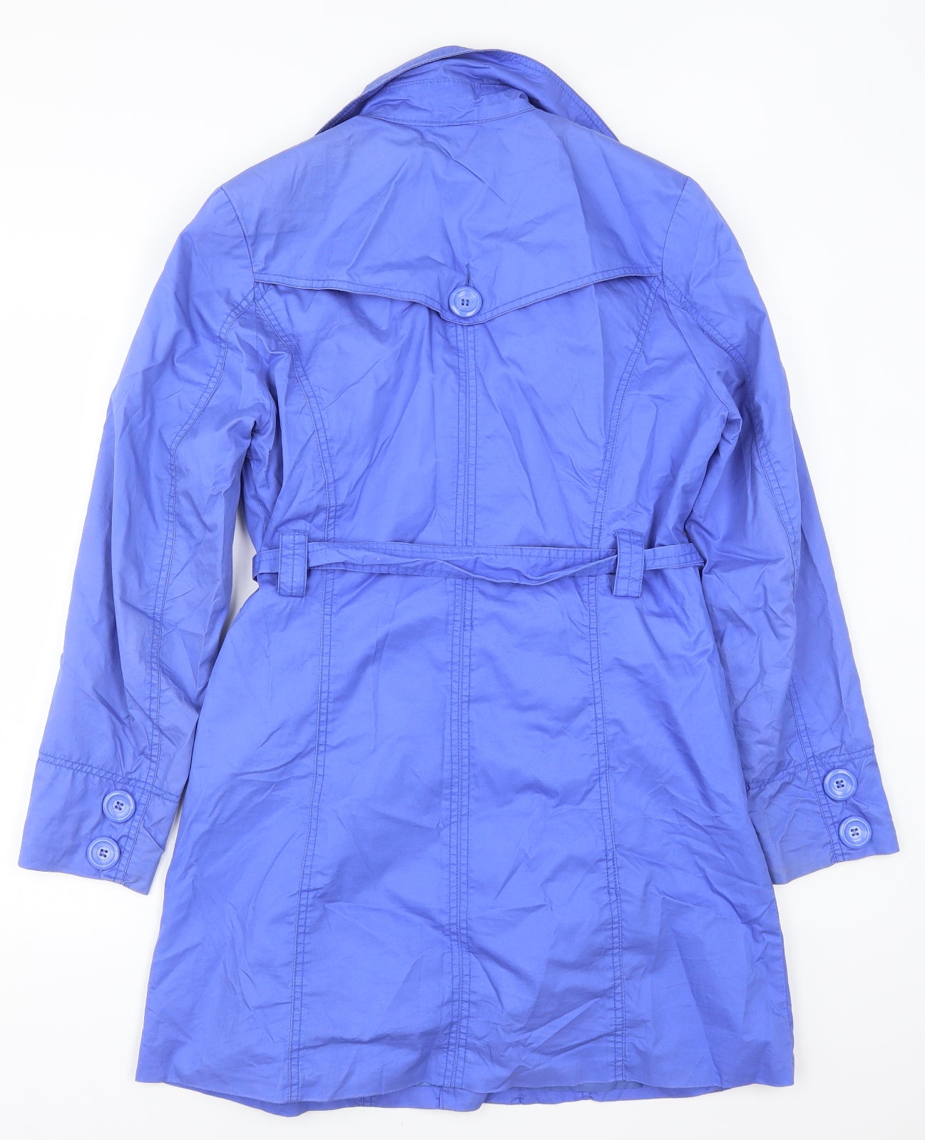 Papaya Womens Blue   Trench Coat Coat Size 12