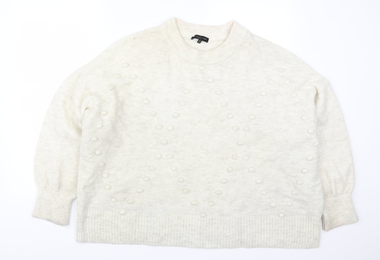 F&F Womens Beige  Knit Pullover Jumper Size 18