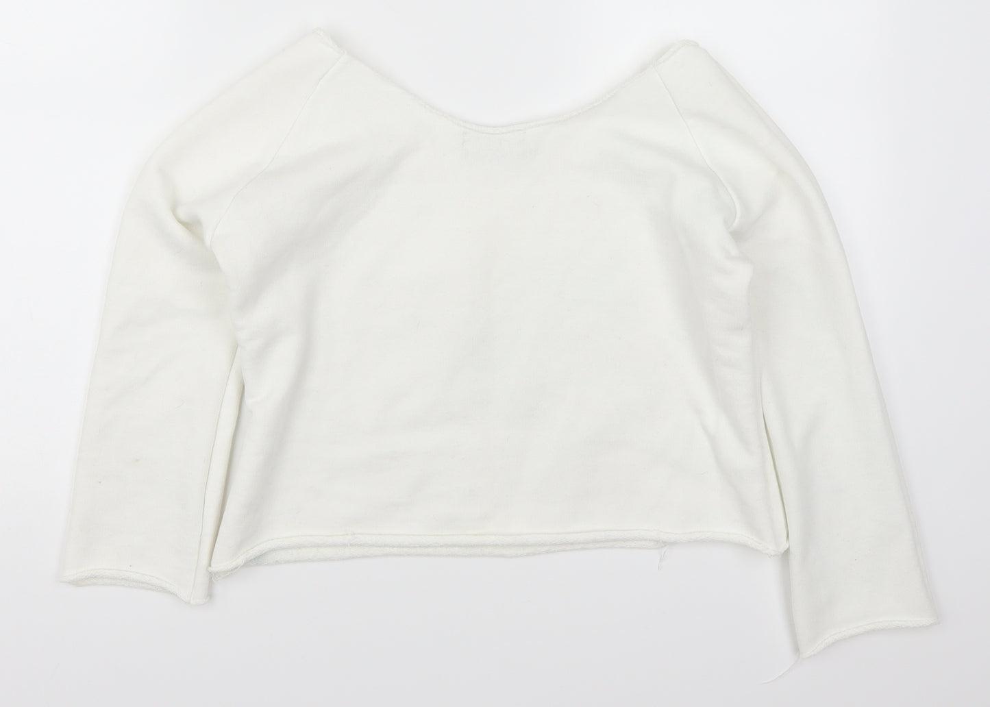 Pilot Womens White   Cape Sweatshirt Size M  - Skull