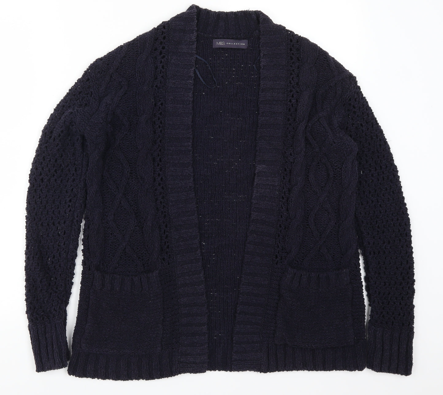 Marks and Spencer Womens Blue  Knit Cardigan Jumper Size S