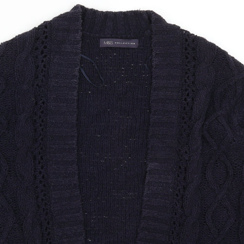 Marks and Spencer Womens Blue  Knit Cardigan Jumper Size S