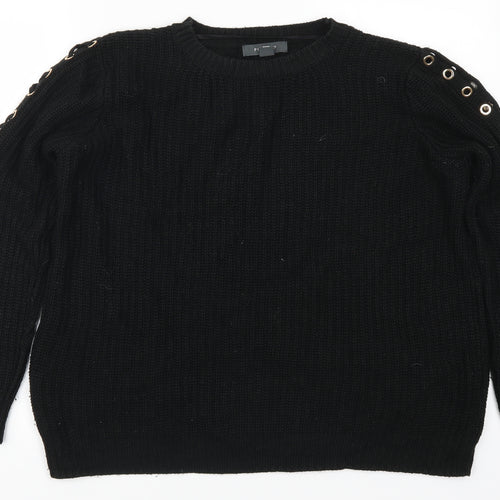 Primark Womens Black  Knit Pullover Jumper Size 10