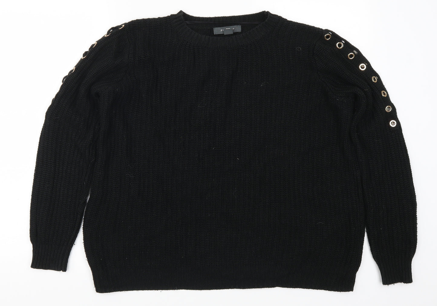 Primark Womens Black  Knit Pullover Jumper Size 10