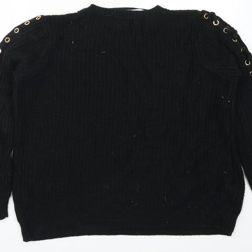 Primark Womens Black  Knit Pullover Jumper Size 10