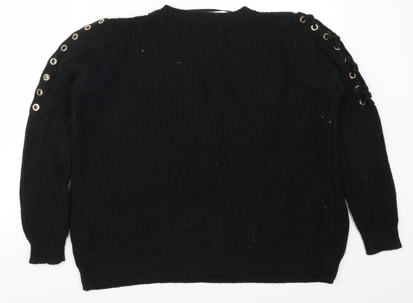 Primark Womens Black  Knit Pullover Jumper Size 10