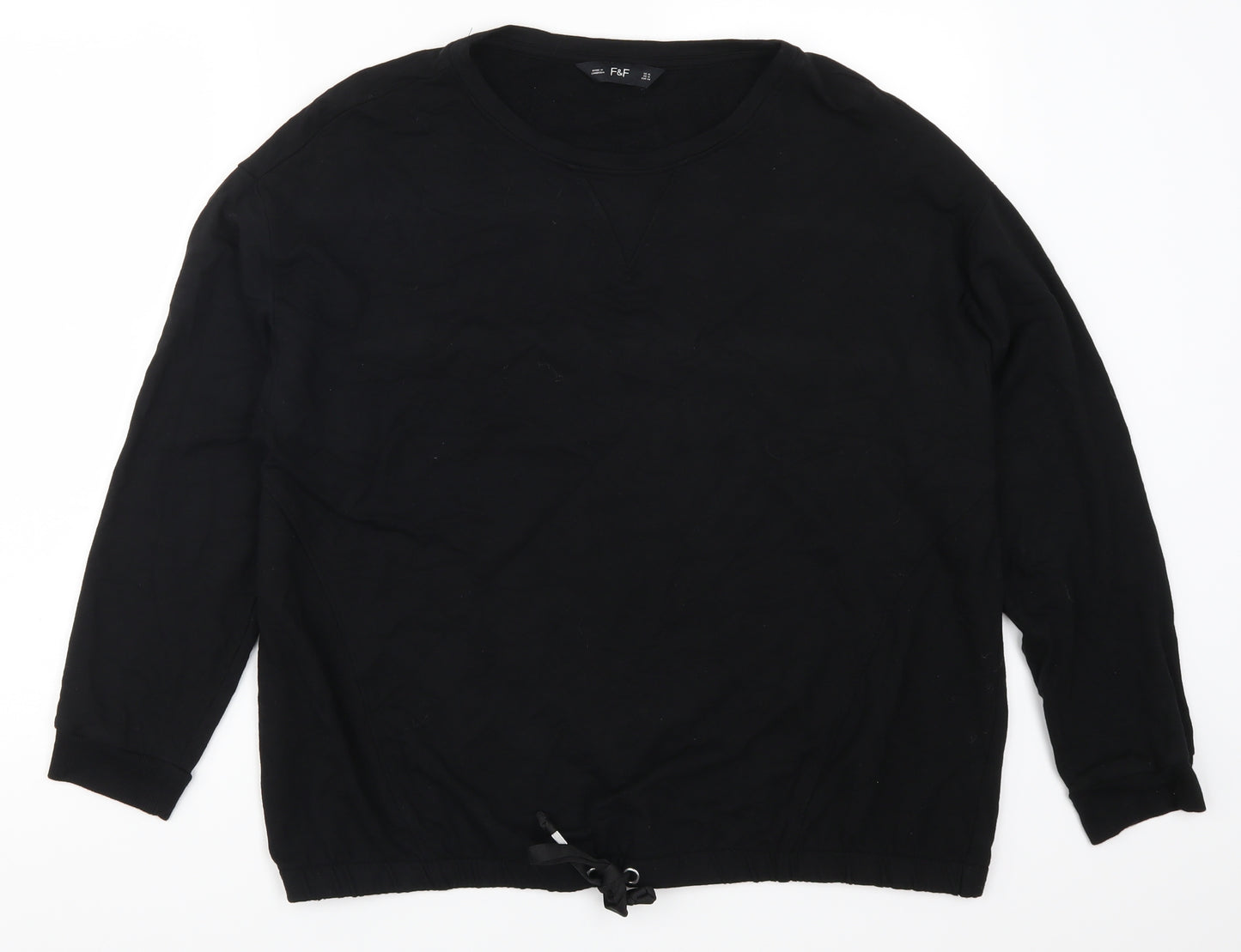F&F Womens Black   Pullover Sweatshirt Size 16
