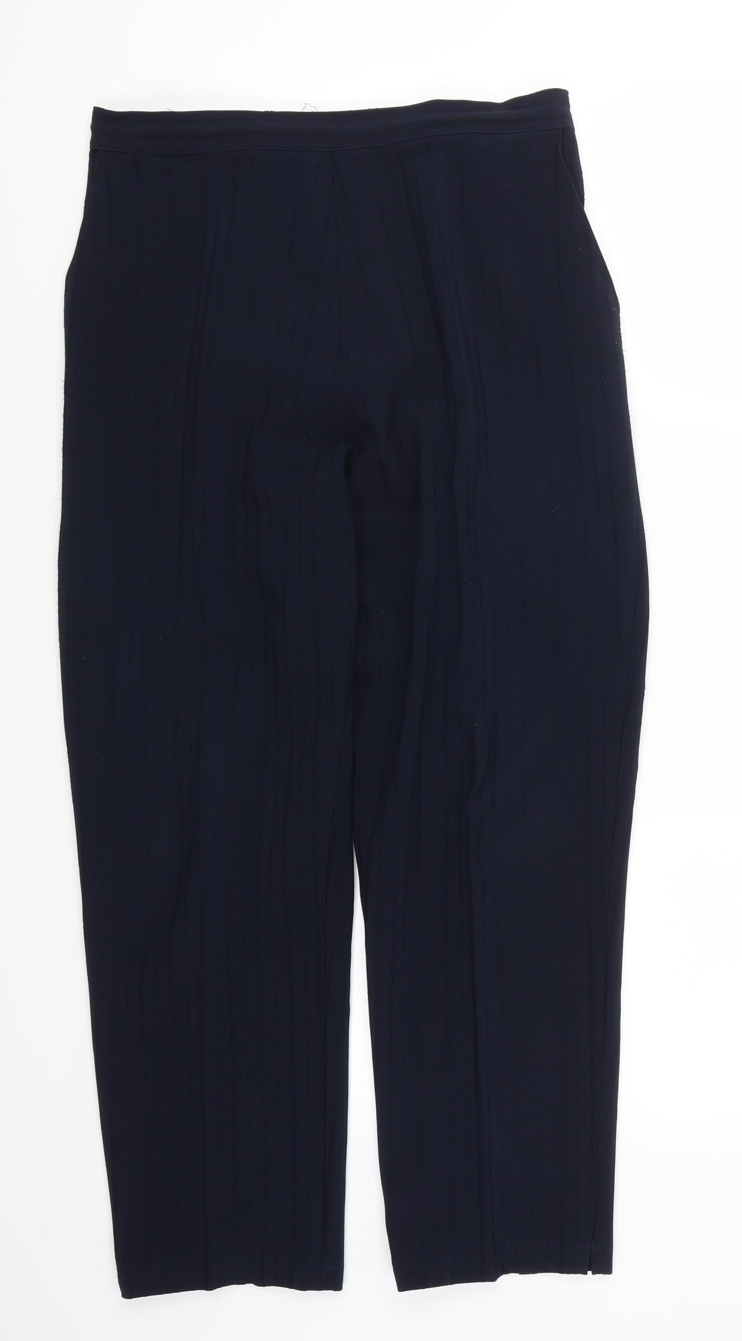 Preworn Womens Blue Striped  Trousers  Size 32 in L26 in
