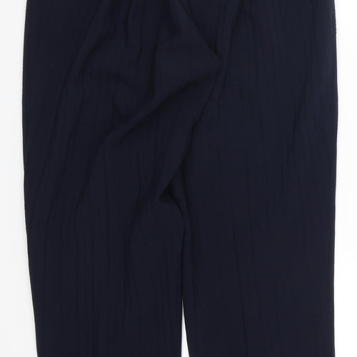 Preworn Womens Blue Striped  Trousers  Size 32 in L26 in