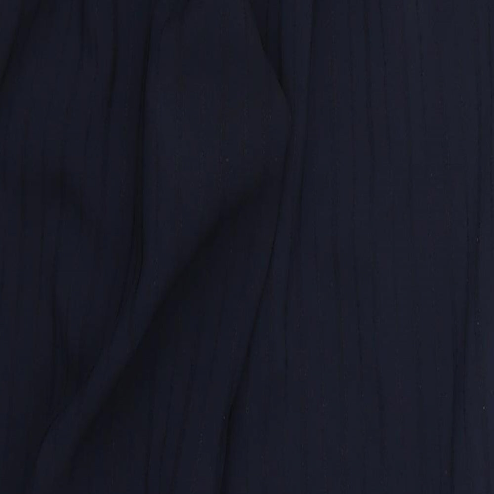 Preworn Womens Blue Striped  Trousers  Size 32 in L26 in