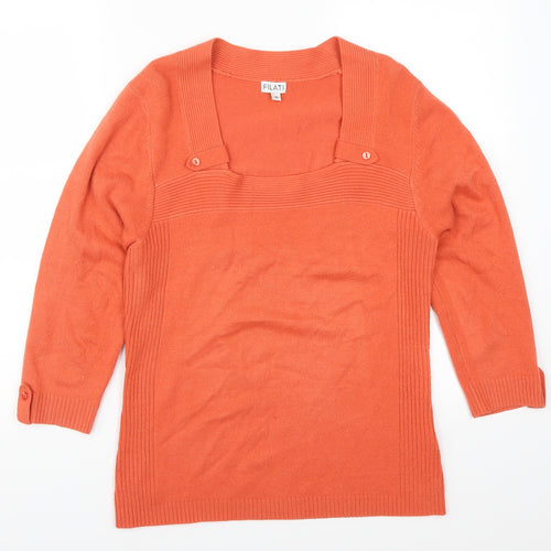 Filati Womens Orange   Pullover Jumper Size M