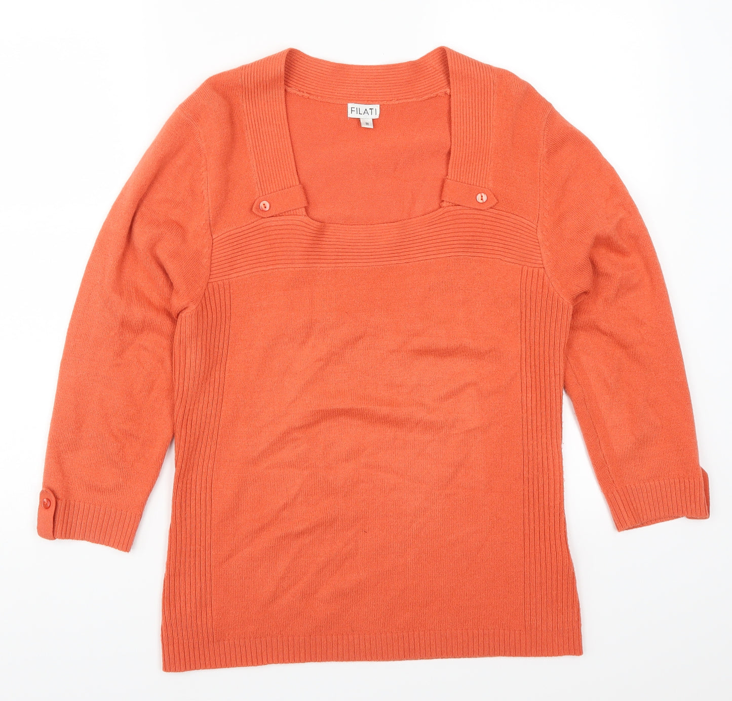 Filati Womens Orange   Pullover Jumper Size M