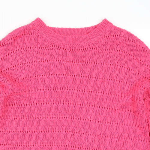 Papaya Womens Pink  Knit Pullover Jumper Size M