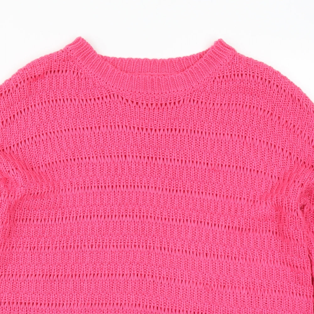 Papaya Womens Pink  Knit Pullover Jumper Size M