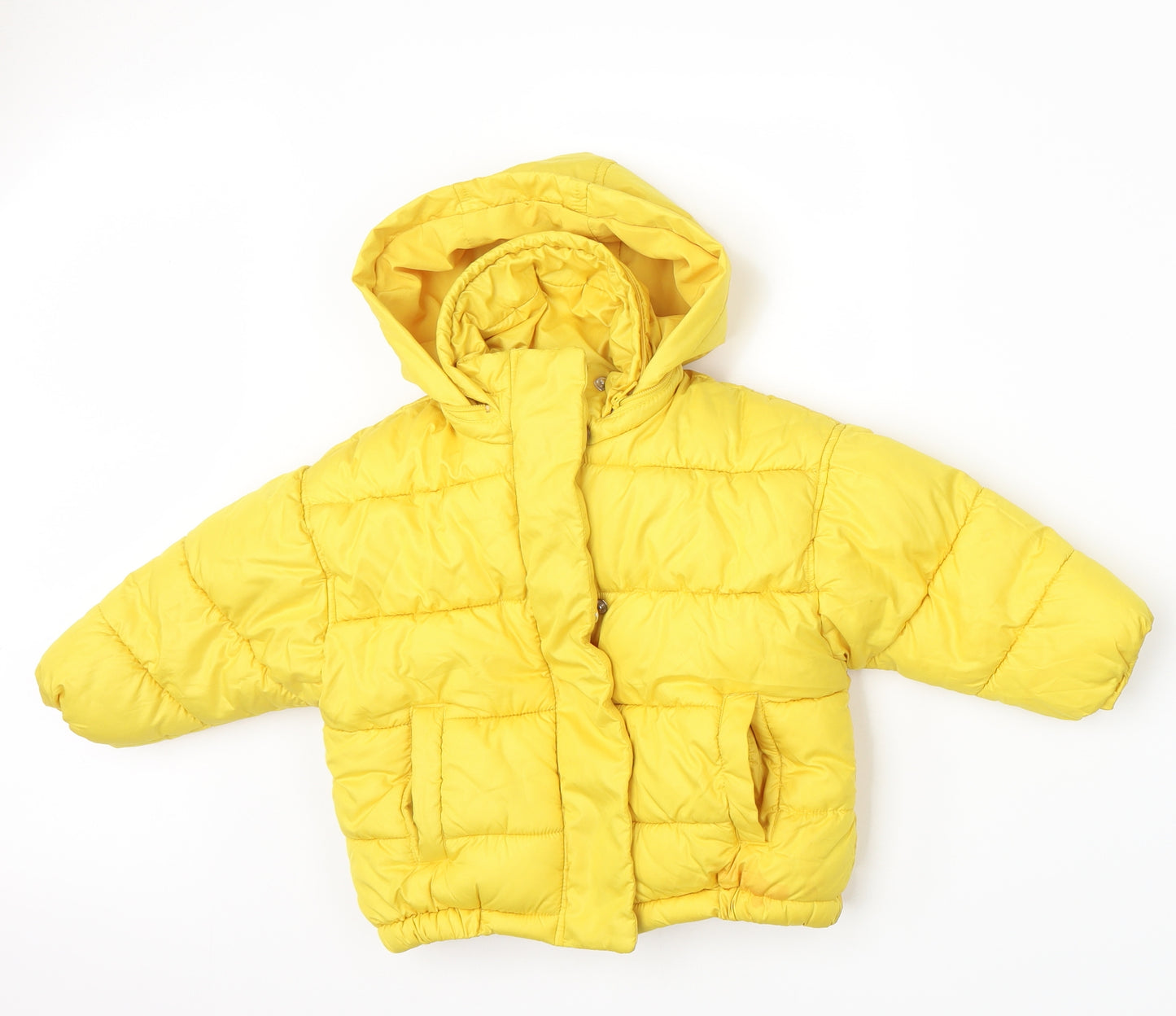 NEXT Girls Yellow   Basic Coat Coat Size 4 Years
