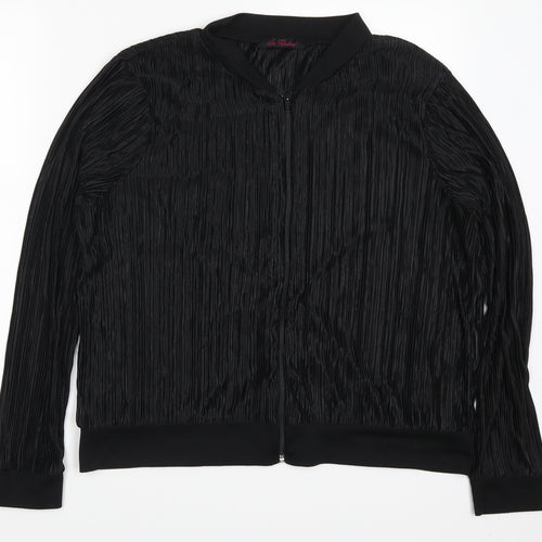 So Fabulous Womens Black   Jacket  Size 16  - Crinkle Effect