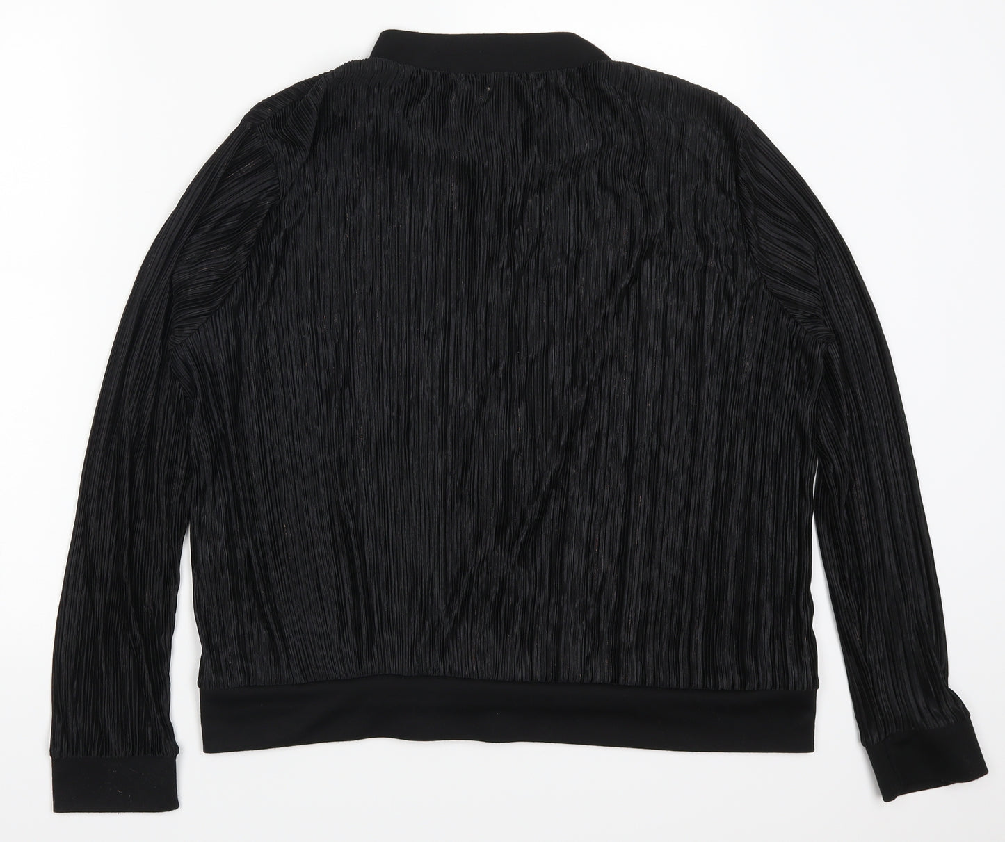 So Fabulous Womens Black   Jacket  Size 16  - Crinkle Effect