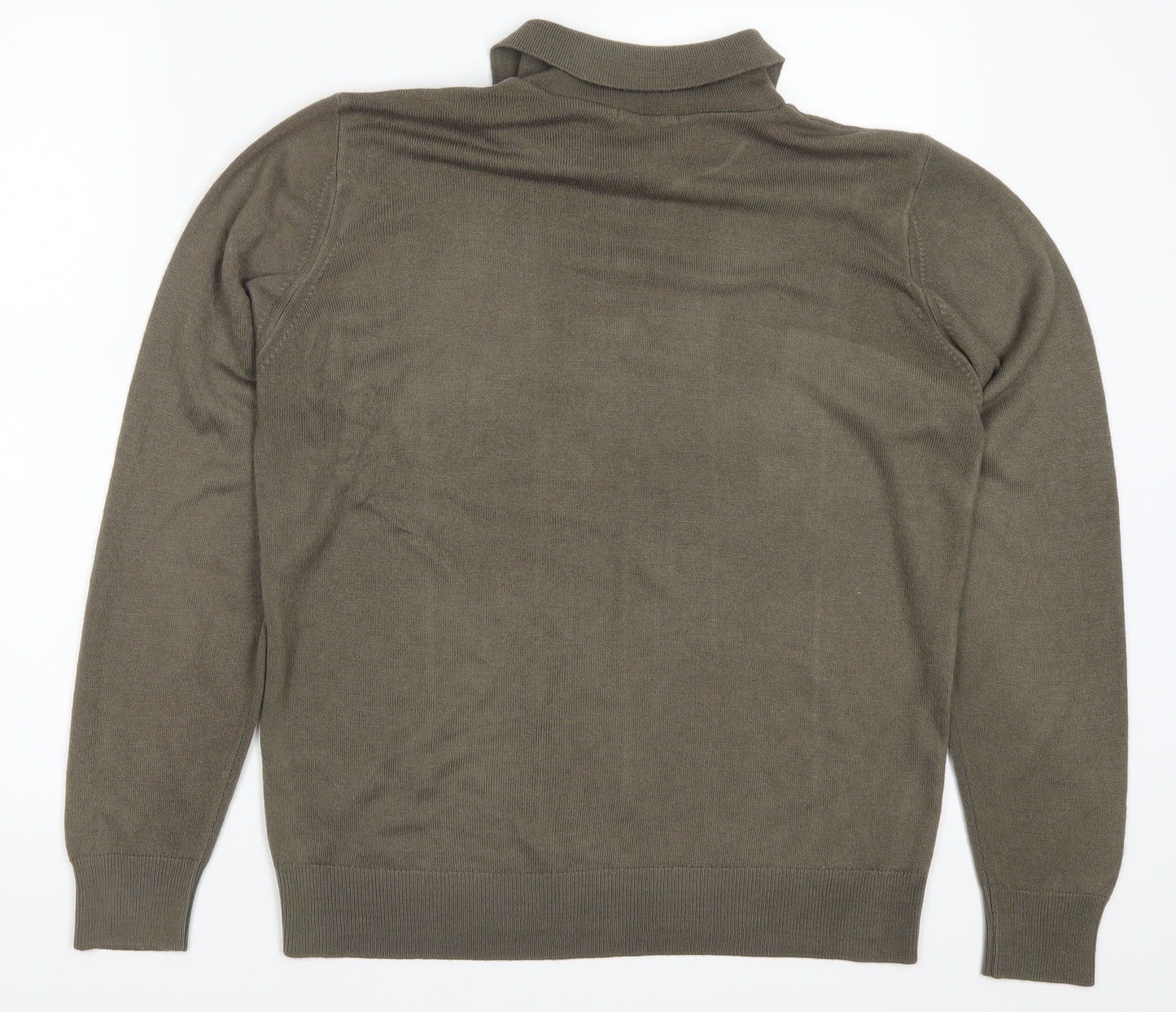Preworn Womens Green Argyle/Diamond  Pullover Jumper Size 16