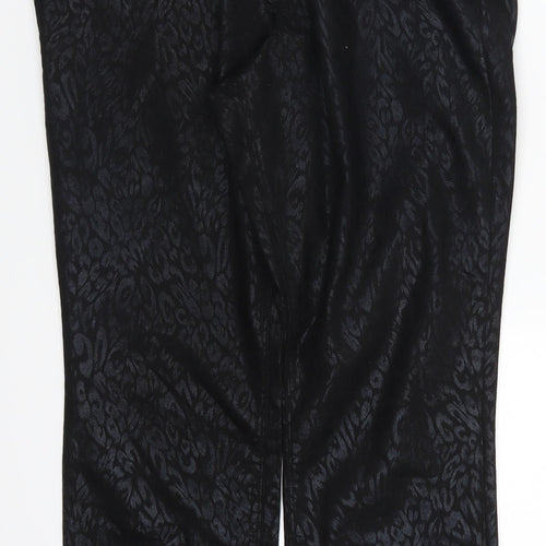 Preworn Womens Black Animal Print Denim Jegging Jeans Size 32 in L29 in