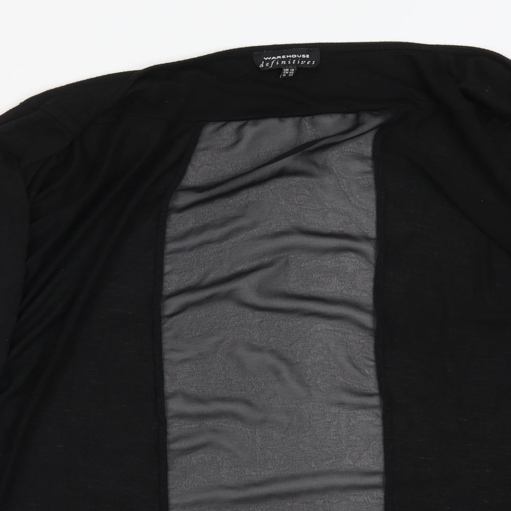 Warehouse Womens Black   Shrug Jumper Size 18