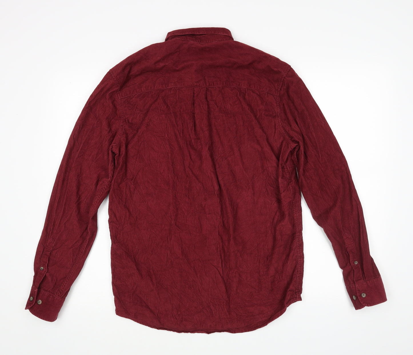 Easy Mens Red    Button-Up Size S