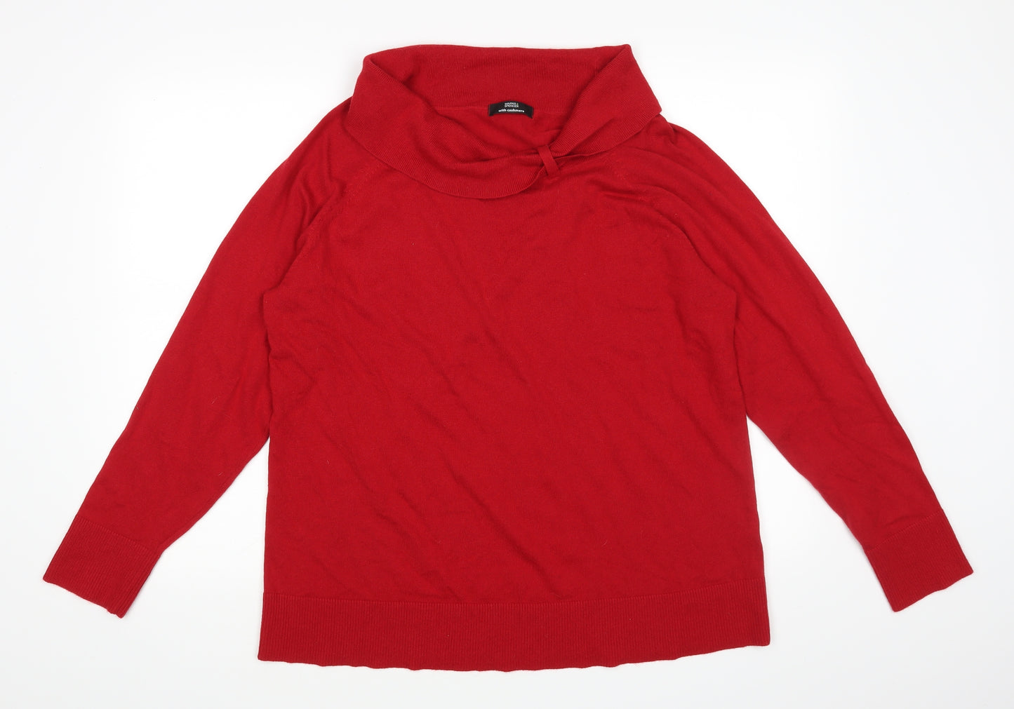 M&S Womens Red   Pullover Jumper Size 22