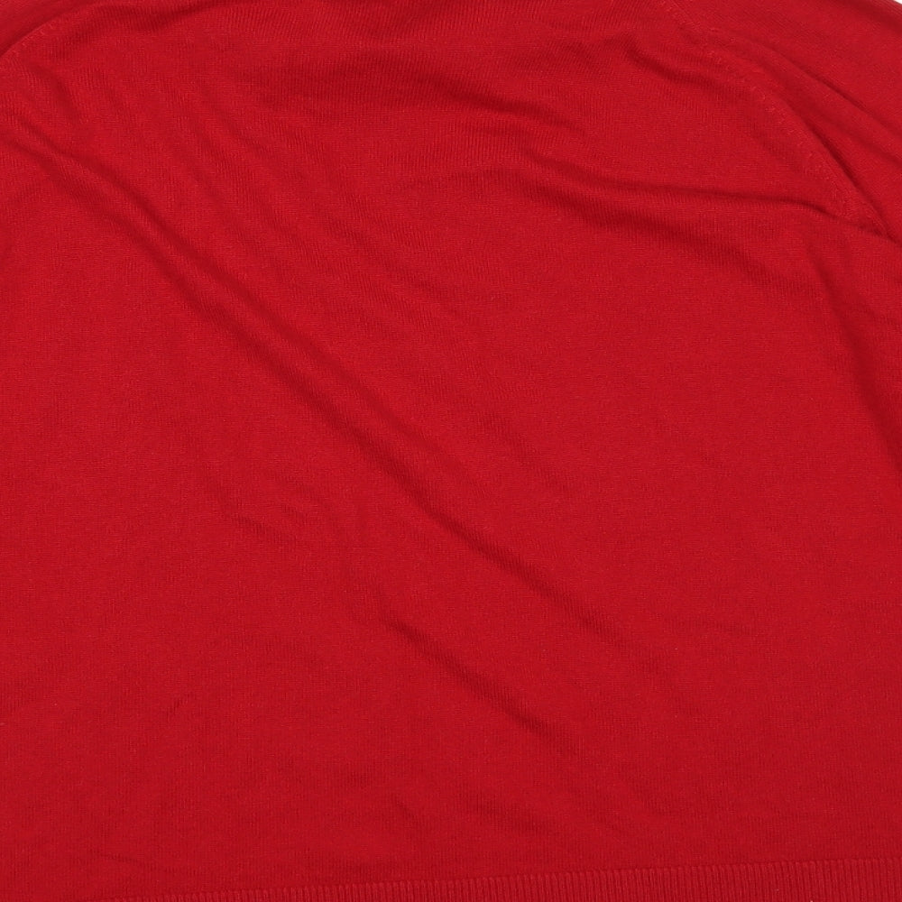 M&S Womens Red   Pullover Jumper Size 22