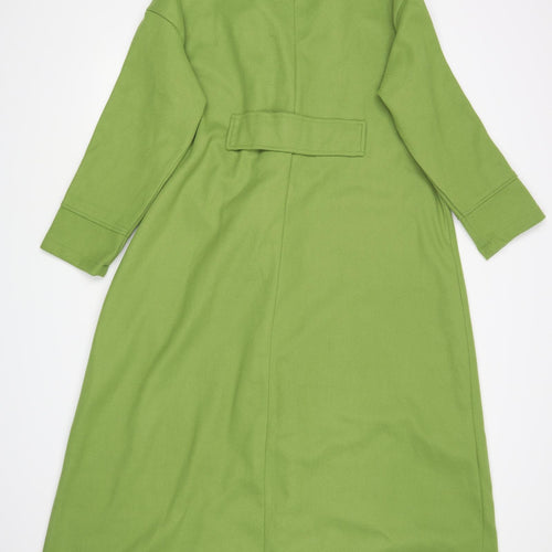 Miss Look Womens Green   Overcoat Coat Size 2XL