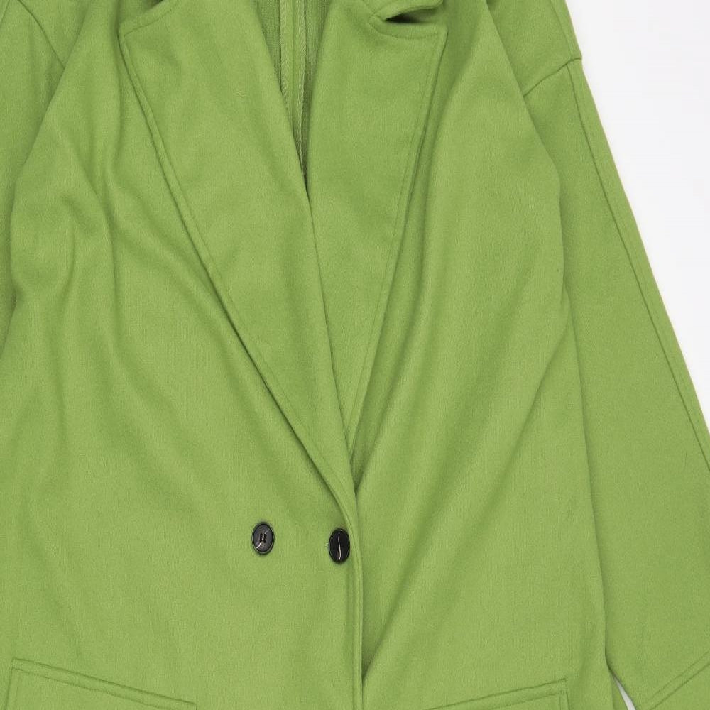 Miss Look Womens Green   Overcoat Coat Size 2XL