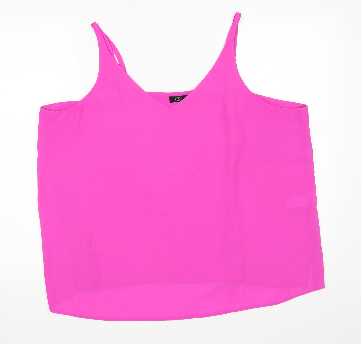 F&F Womens Pink   Basic Tank Size 22
