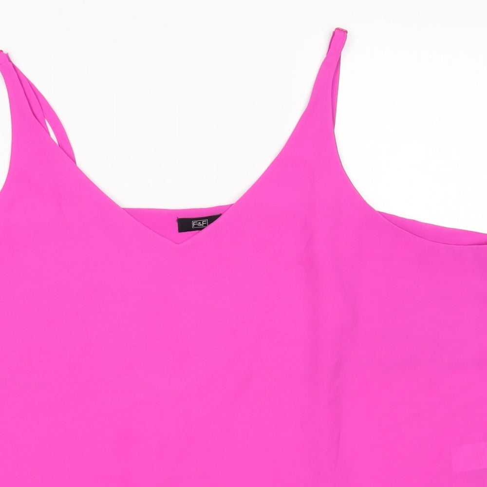 F&F Womens Pink   Basic Tank Size 22