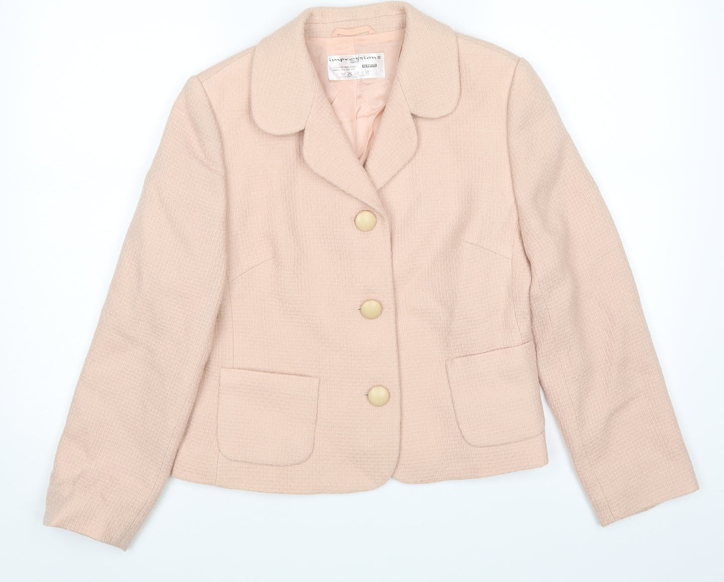 Impressions Womens Pink   Jacket Blazer Size 12