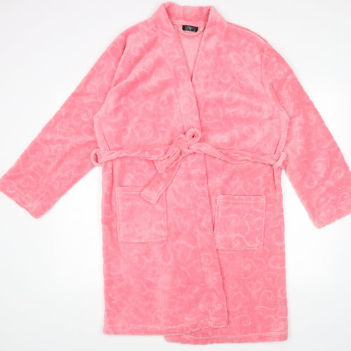 F&F Womens Pink Solid  Kimono Robe Size M