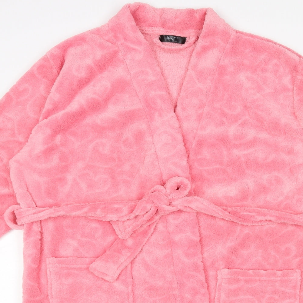 F&F Womens Pink Solid  Kimono Robe Size M