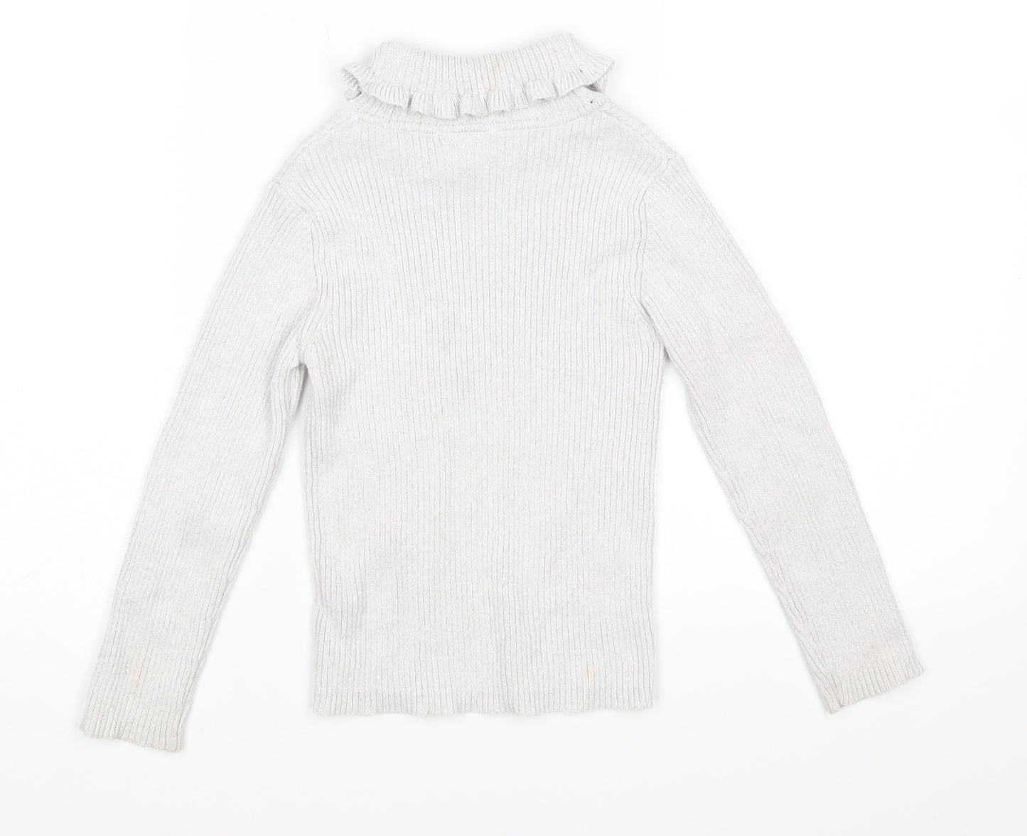 F&F Girls Silver   Basic T-Shirt Size 5-6 Years