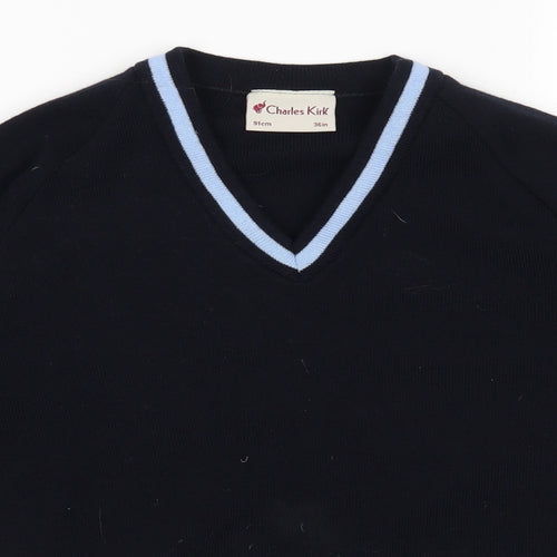 Charles Kirk Mens Blue   Pullover Jumper Size S