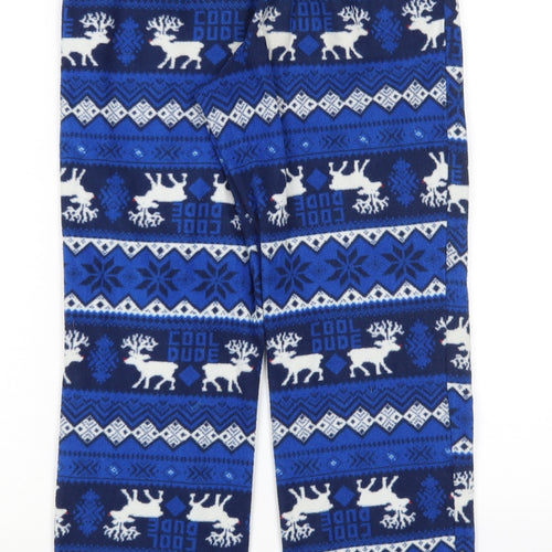 George Boys Blue Solid   Pyjama Pants Size 8-9 Years  - Christmas