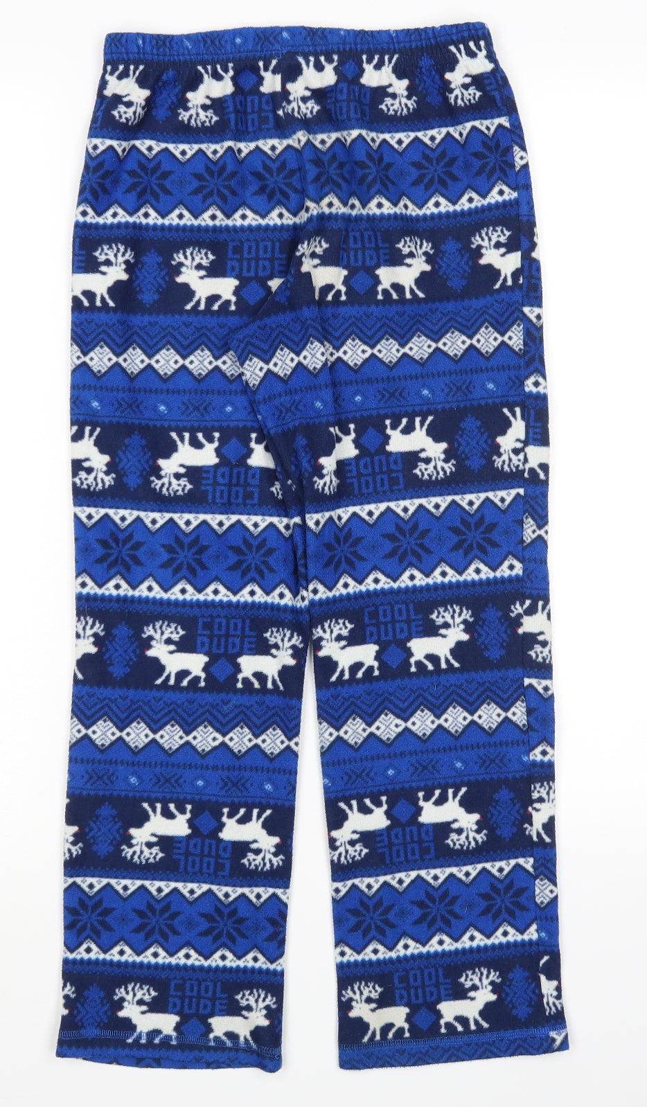 George Boys Blue Solid   Pyjama Pants Size 8-9 Years  - Christmas