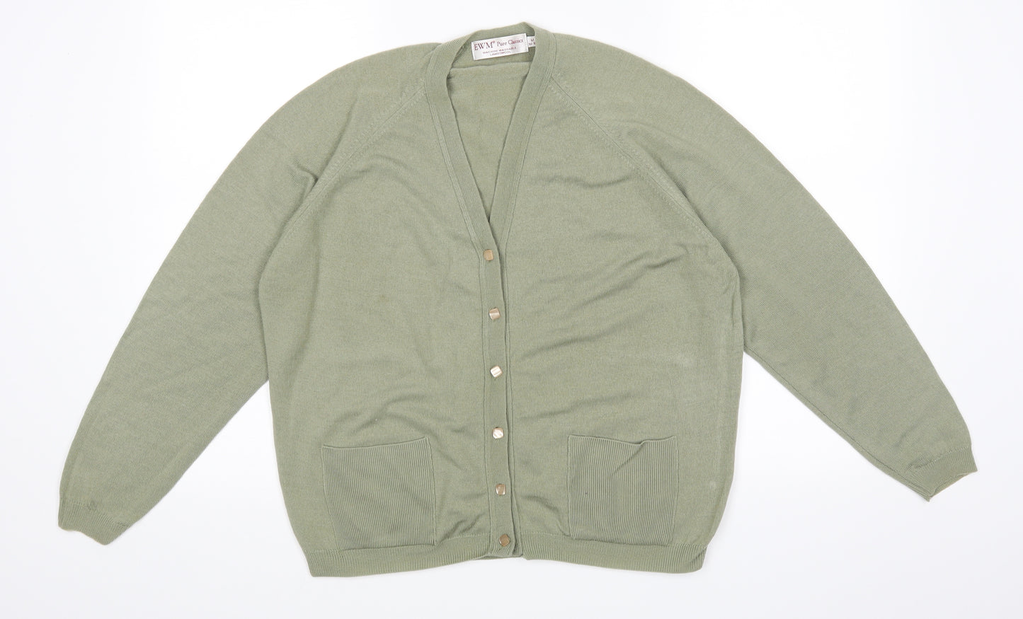 EWM Womens Green   Cardigan Jumper Size M