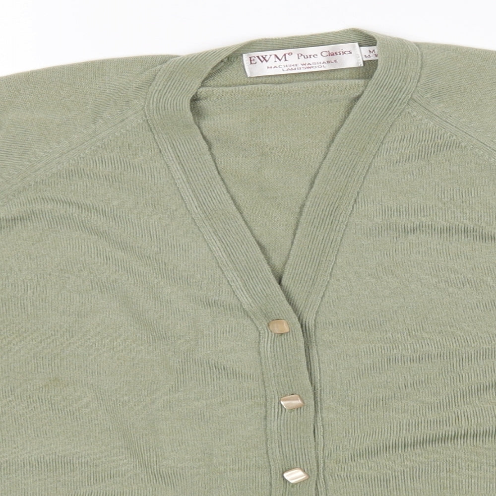 EWM Womens Green   Cardigan Jumper Size M