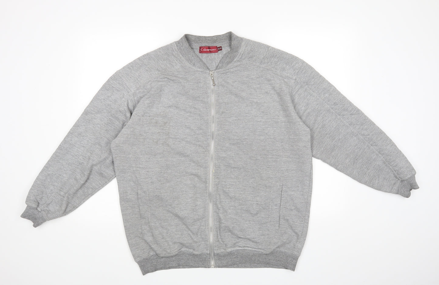 Colourways Mens Grey   Full Zip Jumper Size M
